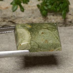 9.00克拉天然多色碧玉，长方形切工，16.1×11.3毫米，不透明