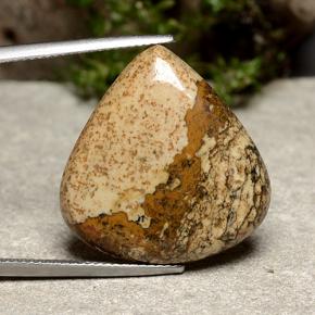 18.96克拉天然多色碧玉，梨形，23.8×22.7毫米，不透明
