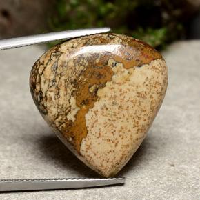 18.96克拉天然多色碧玉，梨形，23.8×22.7毫米，不透明