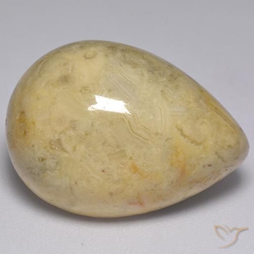 25.97克拉天然碧玉，梨形，不透明