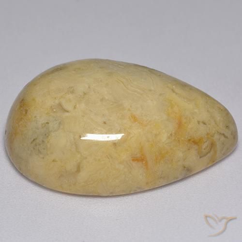 25.97克拉天然碧玉，梨形，不透明