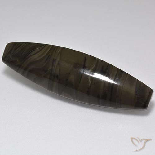 22.30ct 天然 暗棕色 碧玉, 花式切割, 不透明