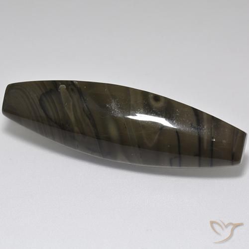 25.05ct 天然 黑巧克力棕 碧玉, 花式切割, 不透明