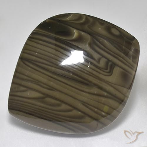 32.00ct 天然 黑巧克力棕 碧玉, 花式切割, 不透明