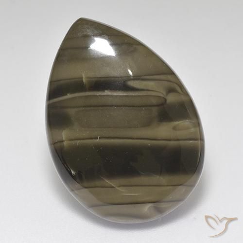 18.22ct 天然 浅棕色 碧玉, 梨形, 不透明