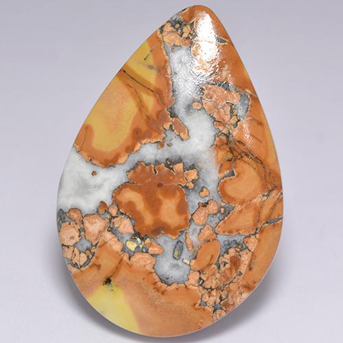 40.78克拉天然多色碧玉，梨形，40.9×28毫米，不透明