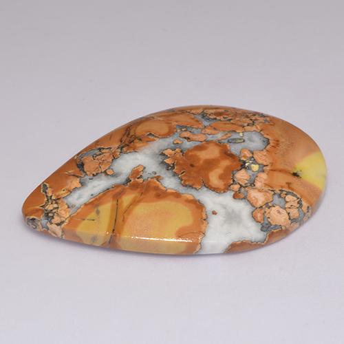40.78克拉天然多色碧玉，梨形，40.9×28毫米，不透明