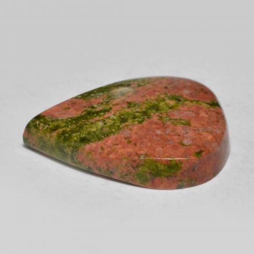 13.09克拉天然多色碧玉，梨形，21.3×16.5毫米，不透明