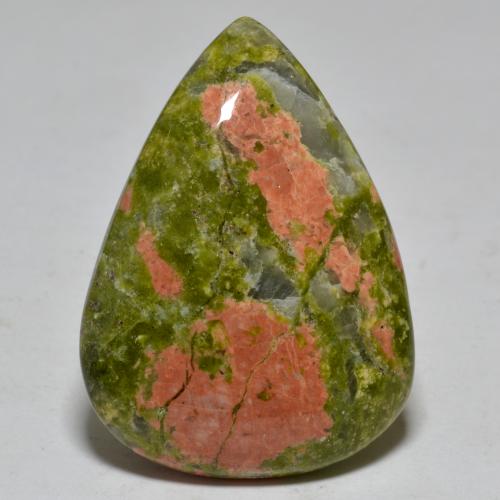 24.54克拉天然碧玉，梨形，不透明