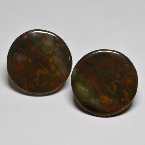 21.11克拉天然碧玉，圆形切割，不透明