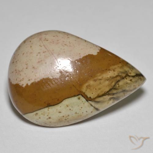 25.66克拉天然碧玉，梨形，不透明