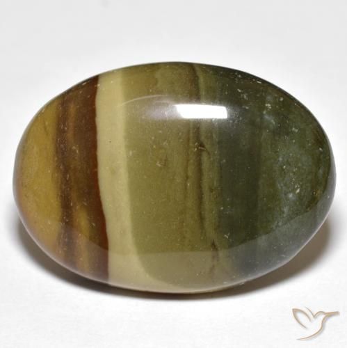 22.93ct 天然 彩色 碧玉, 椭圆形, 不透明