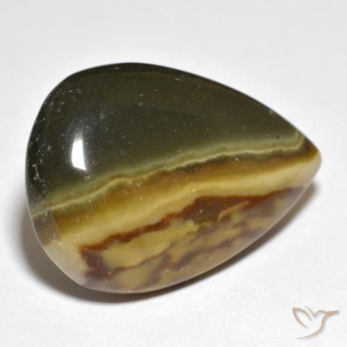 20.58克拉天然碧玉，梨形，不透明