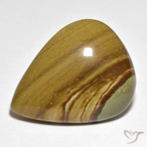 16.74ct 天然 彩色 碧玉, 梨形, 不透明