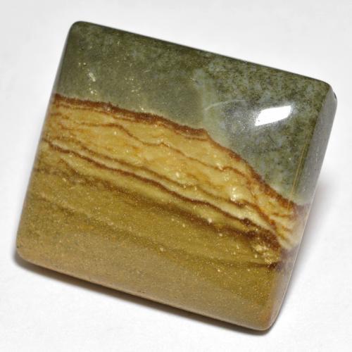 24.80克拉天然碧玉，正方形，不透明