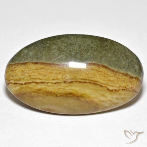 23.89ct 天然 彩色 碧玉, 椭圆形, 不透明