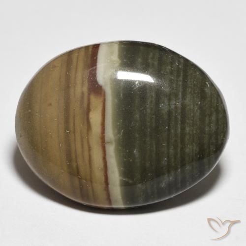 17.02ct 天然 彩色 碧玉, 椭圆形, 不透明
