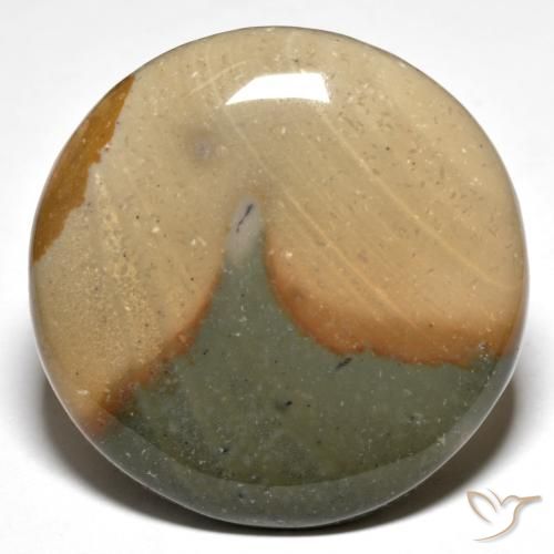 47.22ct 天然 彩色 碧玉, 圆形的, 不透明