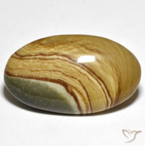 24.75ct 天然 彩色 碧玉, 椭圆形, 不透明