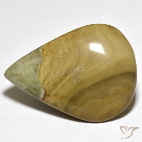 25.49ct 天然 彩色 碧玉, 梨形, 不透明
