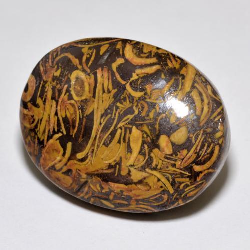 37.59克拉天然多色碧玉，椭圆形切割，29.4×20.7毫米，不透明