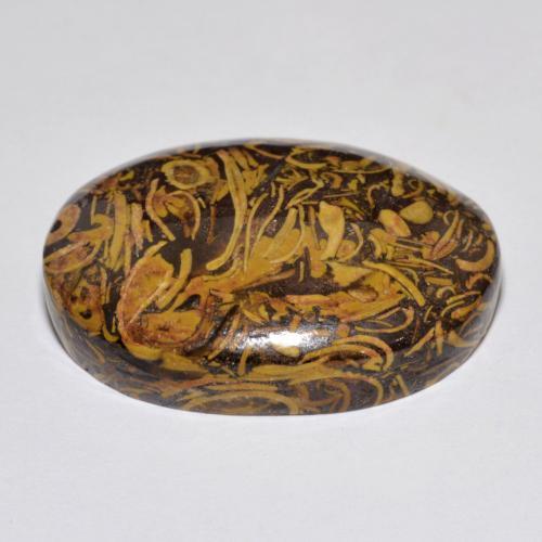 37.59克拉天然多色碧玉，椭圆形切割，29.4×20.7毫米，不透明