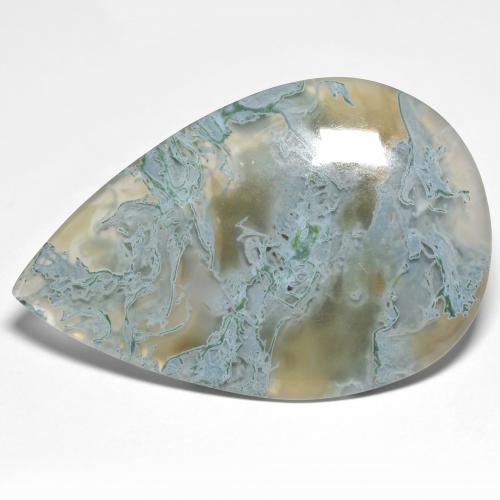 50.95克拉天然多色碧玉，梨形，46.8×30.6毫米，半透明