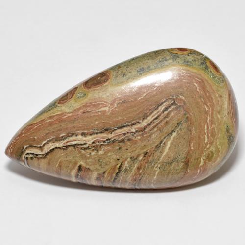 53.59克拉天然多色碧玉，梨形，42.4×24.9毫米，不透明