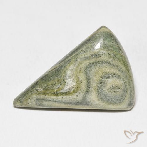 20.89ct 天然 彩色 碧玉, 胖三角形, 不透明