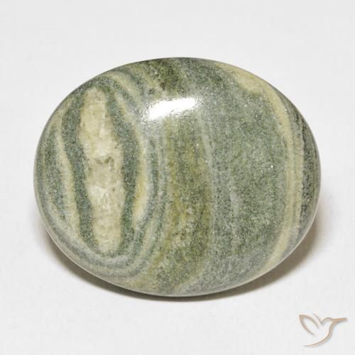 30.96ct 天然 彩色 碧玉, 椭圆形, 不透明