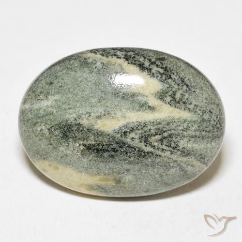 33.27ct 天然 彩色 碧玉, 椭圆形, 不透明