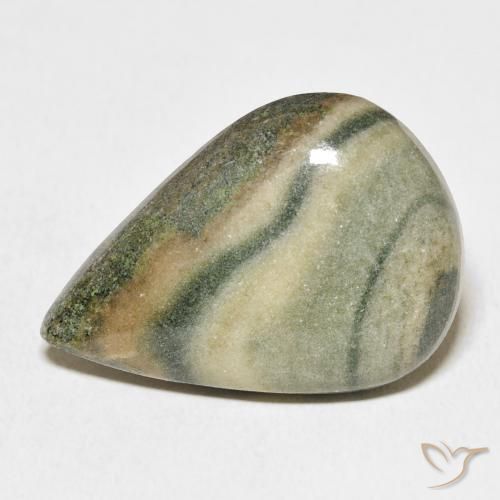 21.96ct 天然 彩色 碧玉, 梨形, 不透明