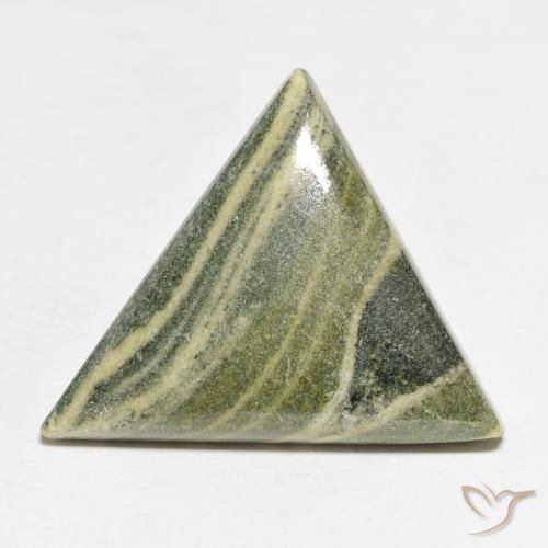 24.02ct 天然 彩色 碧玉, 胖三角形, 不透明