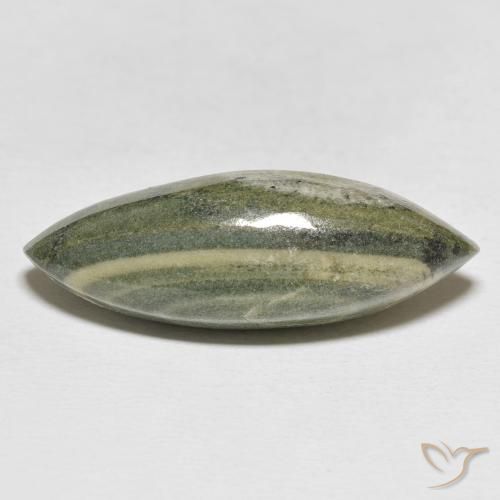 21.59ct 天然 彩色 碧玉, 榄尖形, 不透明
