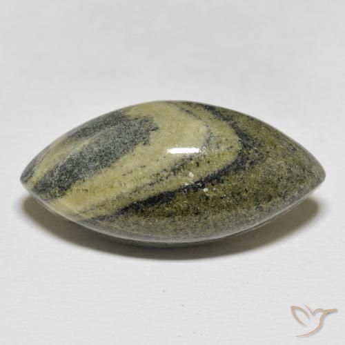25.12ct 天然 彩色 碧玉, 榄尖形, 不透明