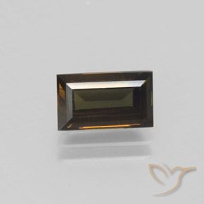 1.59ct 天然 暗棕色 钠柱晶石, 狭长方形, VVS-VS