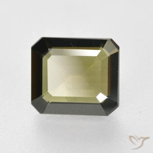 1.14ct 天然 绿棕色 钠柱晶石, 祖母绿式切割, VS-SI