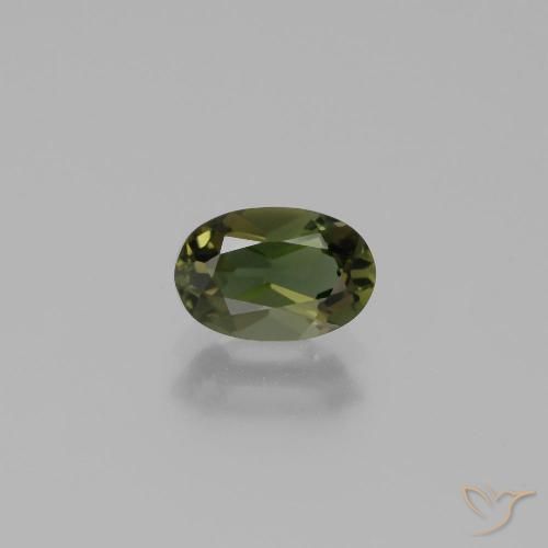 0.93ct 天然 深绿色 钠柱晶石, 椭圆形, VVS
