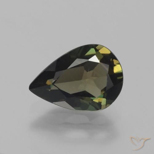 1.57ct 天然 暗棕色 钠柱晶石, 梨形, VVS