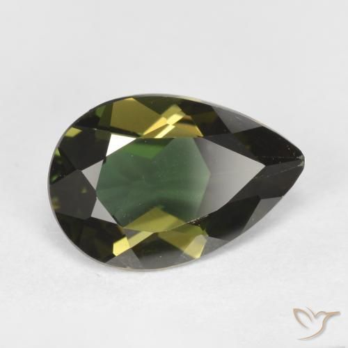 1.13ct 天然 绿棕色 钠柱晶石, 梨形, VVS, Photo A
