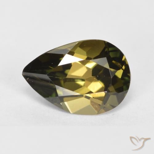 1.09ct 天然 中褐色 钠柱晶石, 梨形, VVS