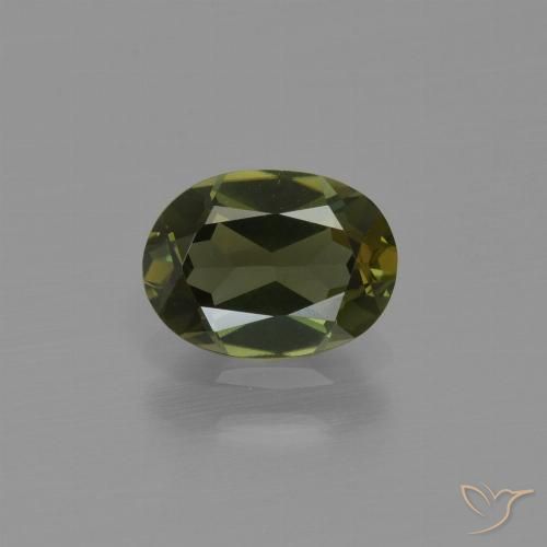 1.00ct 天然 暗棕色 钠柱晶石, 椭圆形, VVS