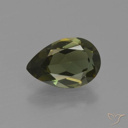 1.41ct 天然 暗棕色 钠柱晶石, 梨形, VVS