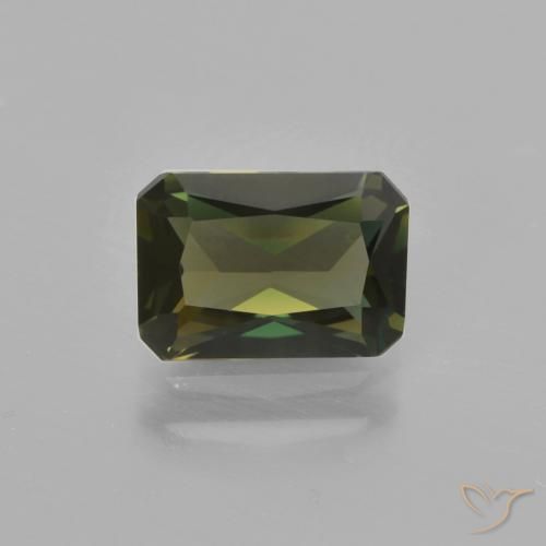 1.27ct 天然 绿棕色 钠柱晶石, 祖母绿式切割, VVS