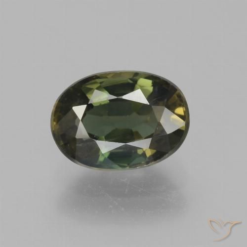 1.92ct 天然 深绿色 钠柱晶石, 椭圆形, VS