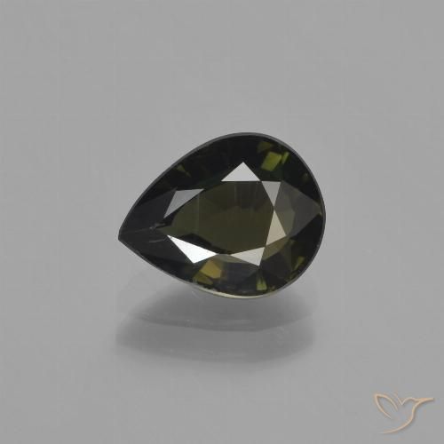 1.63ct 天然 暗棕色 钠柱晶石, 梨形, VS