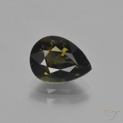 1.90ct 天然 暗棕色 钠柱晶石, 梨形, VVS