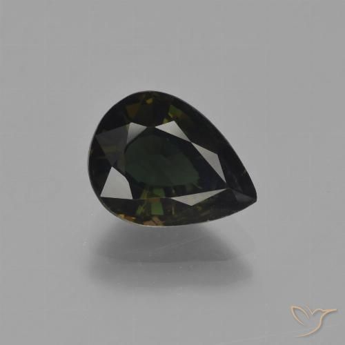 2.61ct 天然 绿棕色 钠柱晶石, 梨形, VS