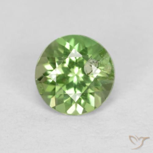 0.21ct 天然 亮绿色 钠柱晶石, 圆形的, SI