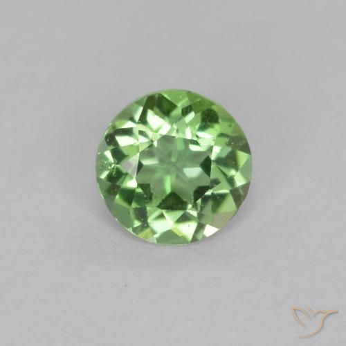 0.13ct 天然 浅绿色 钠柱晶石, 圆形的, VS
